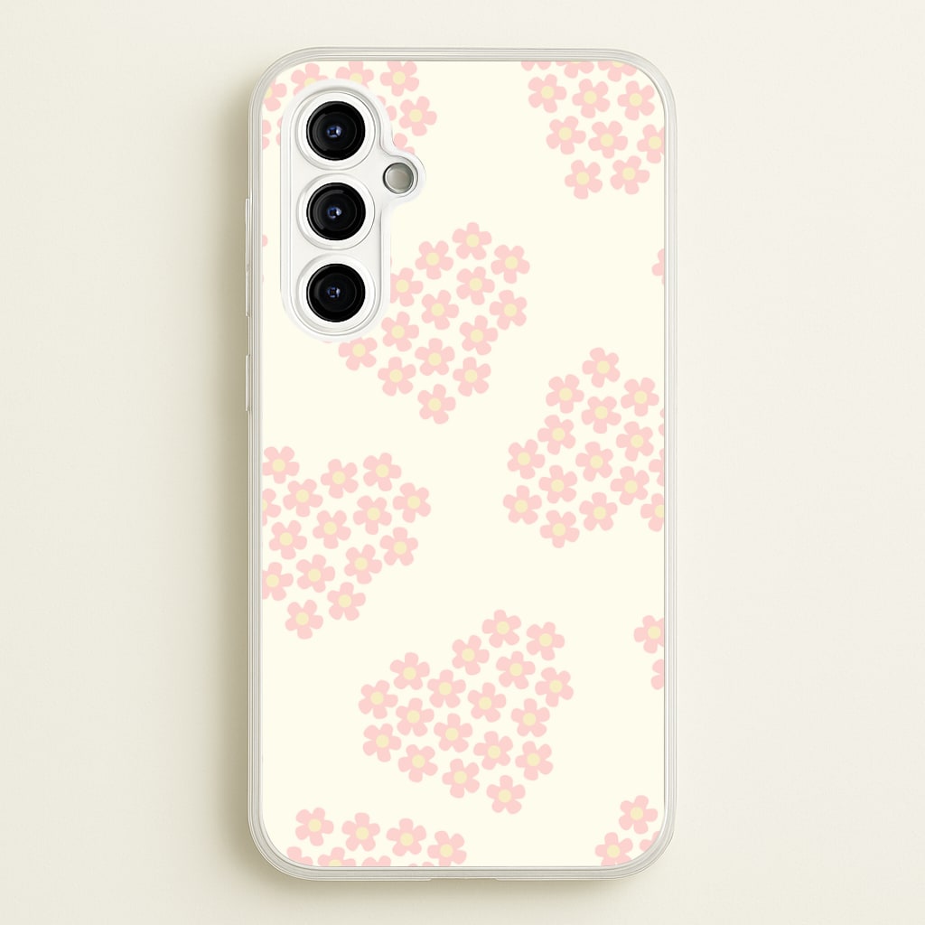 Flower Hearts Pattern Galaxy A54 Case