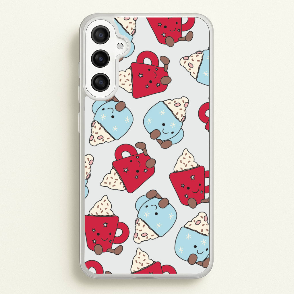 Christmas Drinks Plushies Pattern Galaxy A34 Case