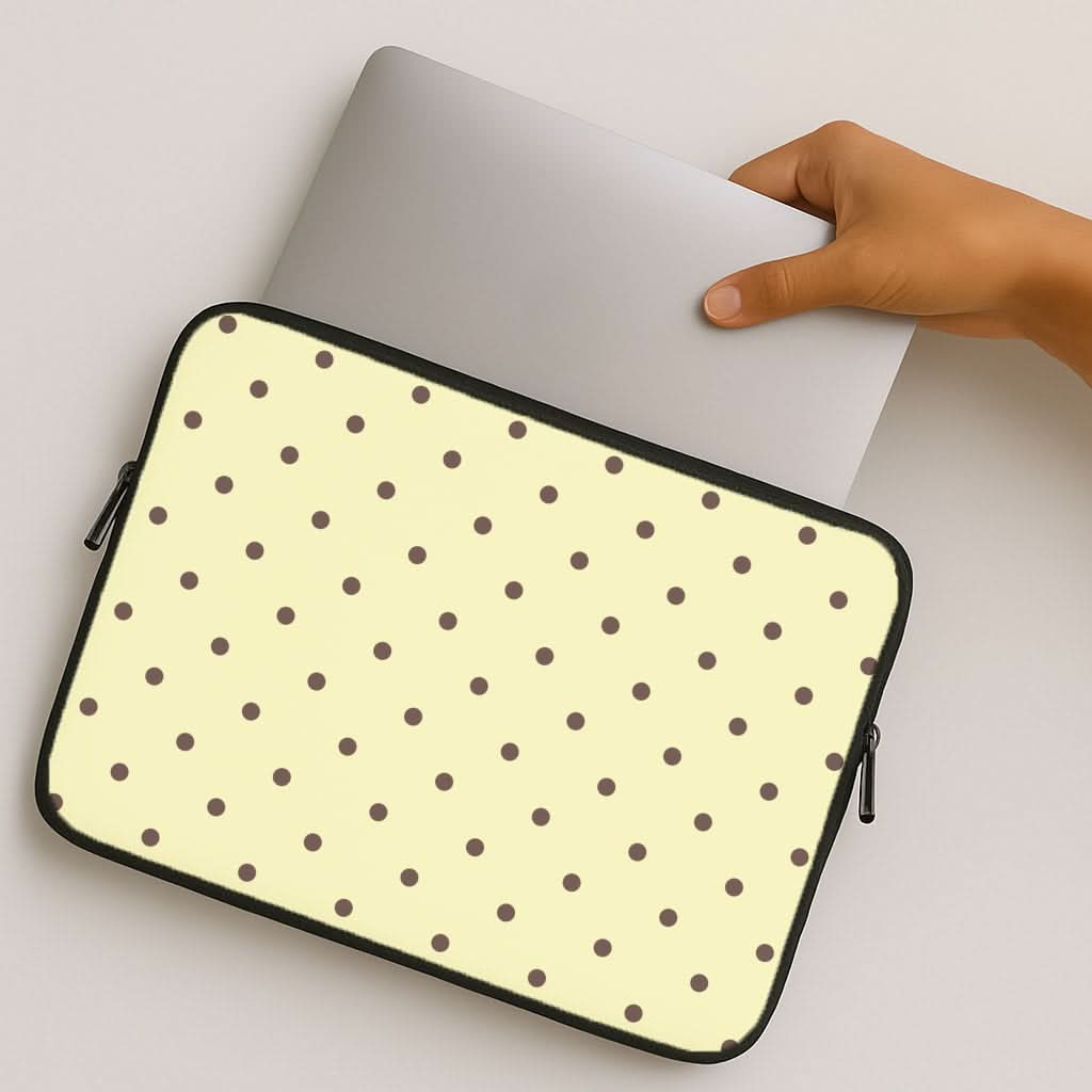 Vanilla & Chocolate Polka Dots MacBook Cover