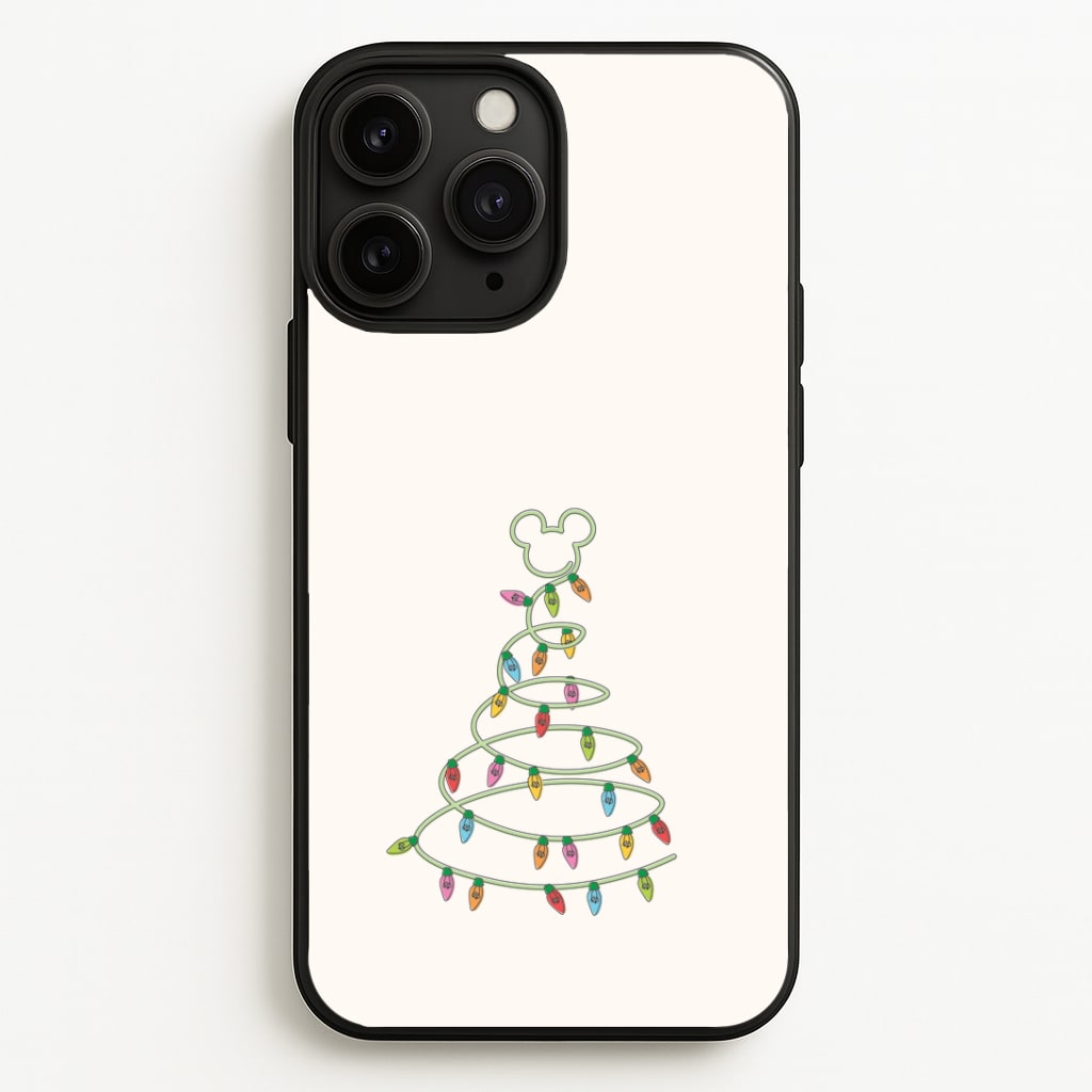 Cartoon Mouse Christmas Tree Lights iPhone 11 Pro Max Case