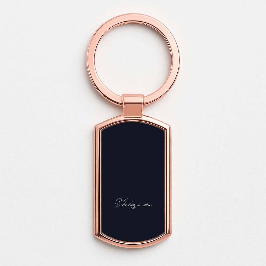 The Boy Is Mine Rose Gold Keyring