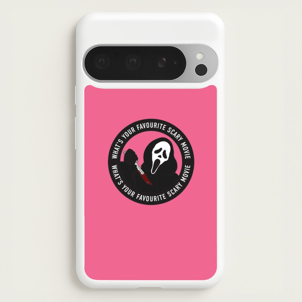 What's Your Favourite Scary Movie Badge Google Pixel 9 Pro XL Case