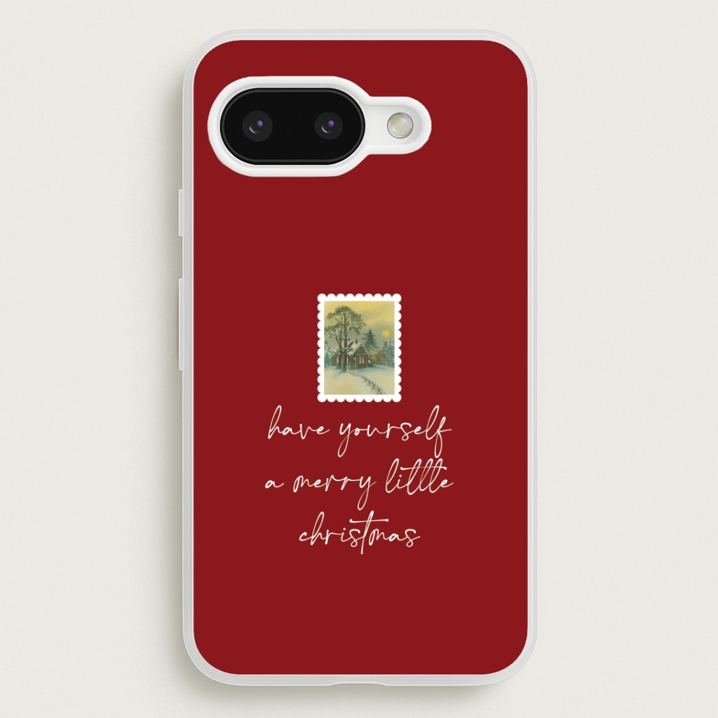 A Merry Little Christmas Stamp Google Pixel 9a Case