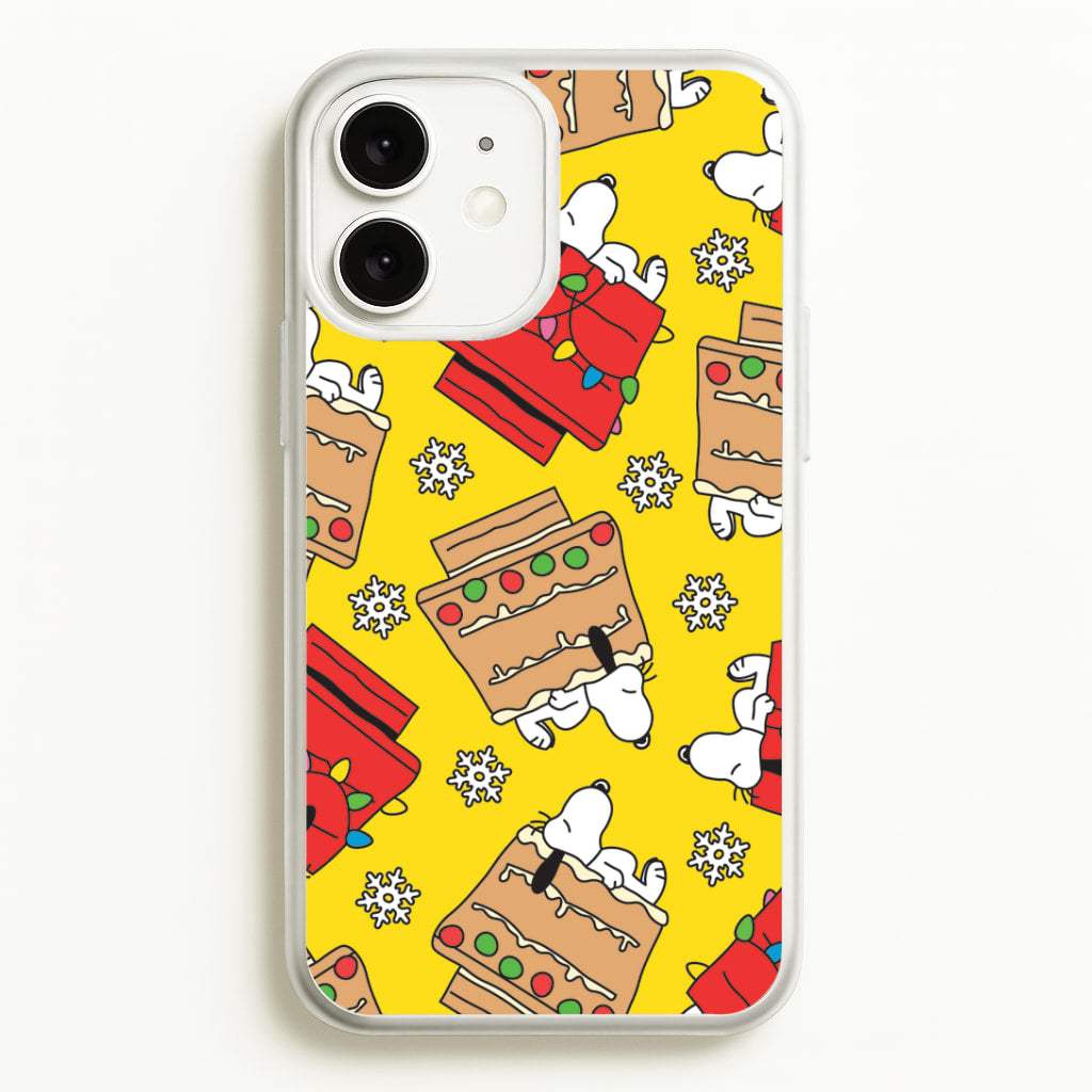 Cartoon Beagle Fairylights And Gingerbead Pattern iPhone 11 Case