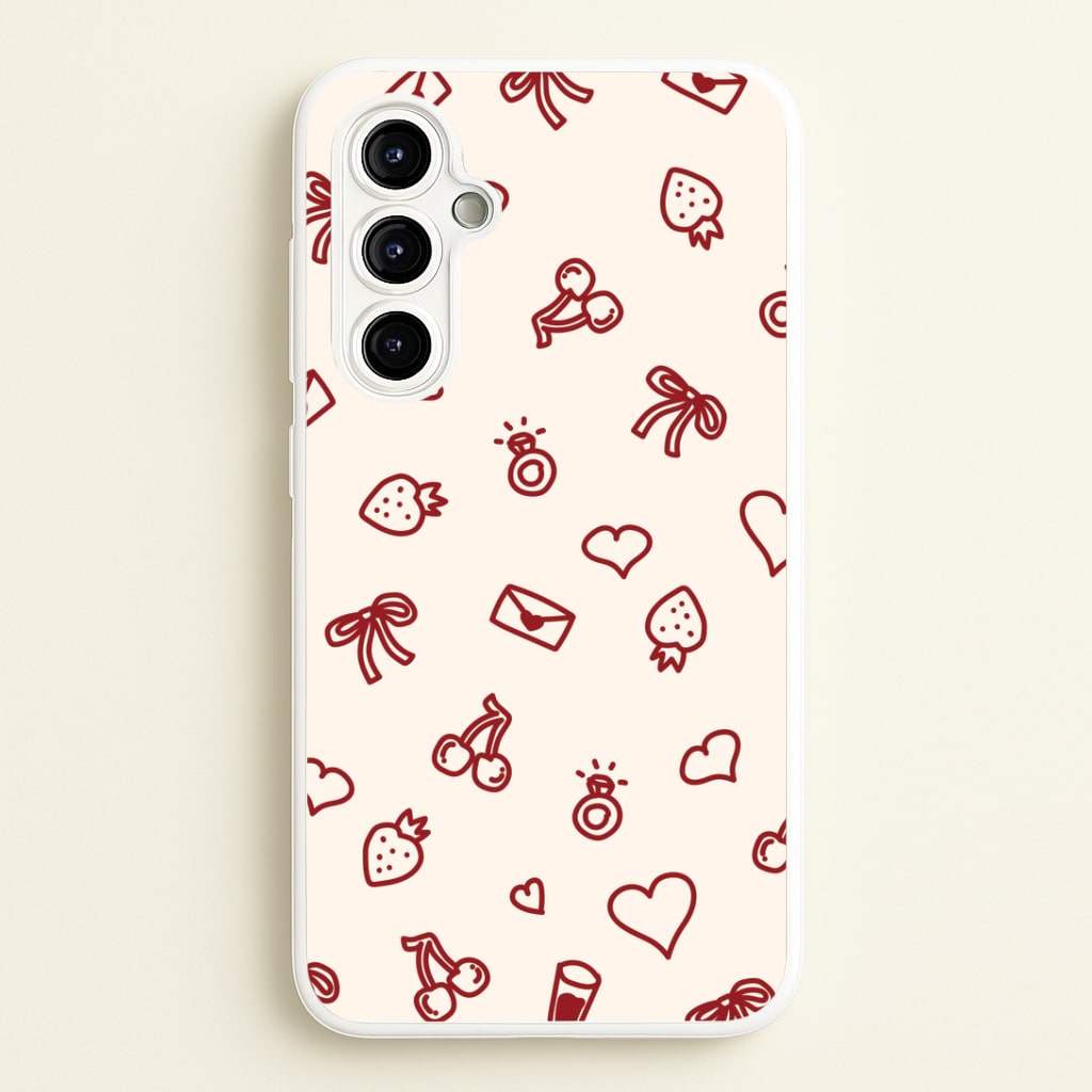 Valentines Doodles Galaxy A54 Case