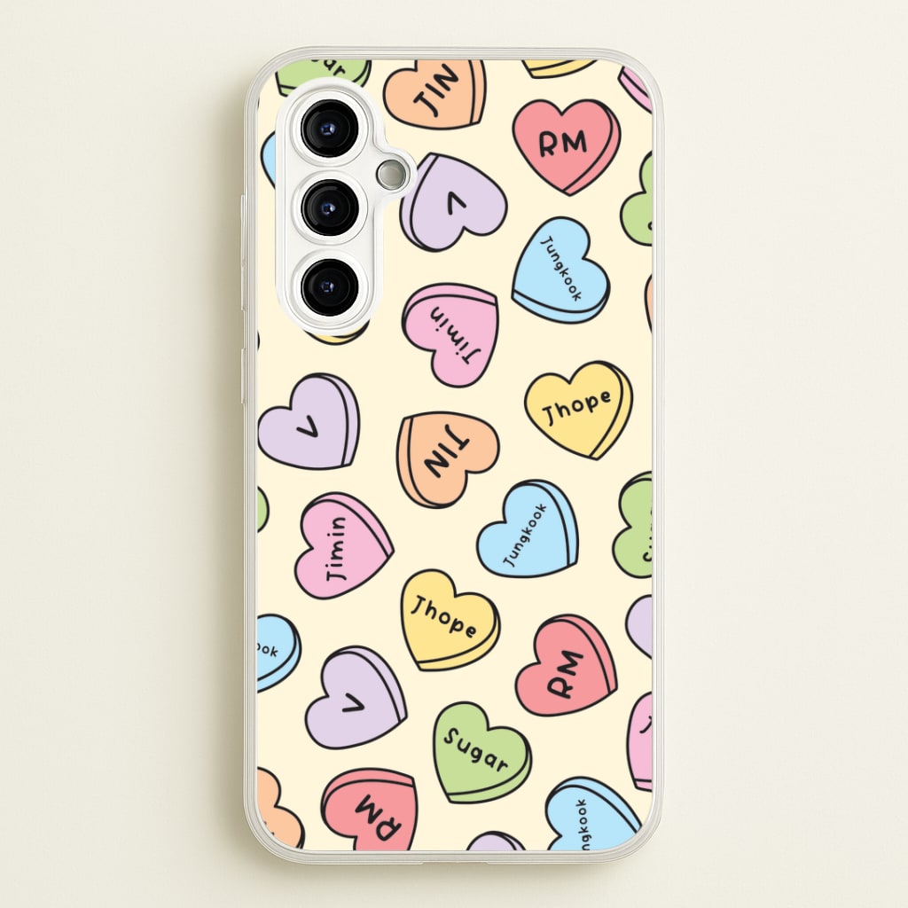 K-Pop Band Members Love Hearts Pattern Galaxy A54 Case