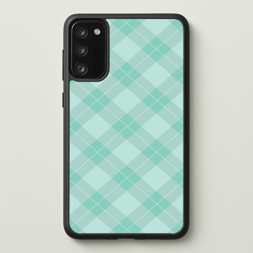 Light Cyan Tartan Christmas Pattern Galaxy A41 Case