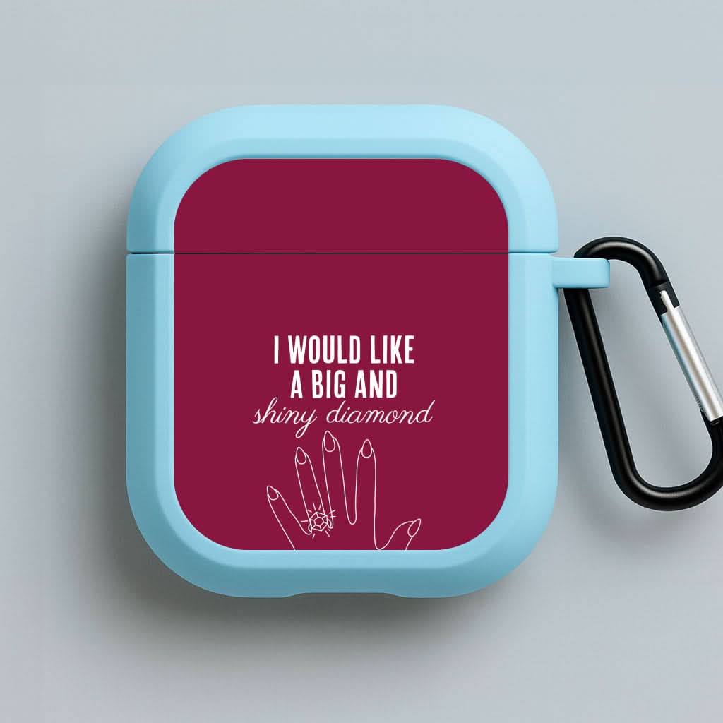 Shiny Diamond Blue AirPods Case