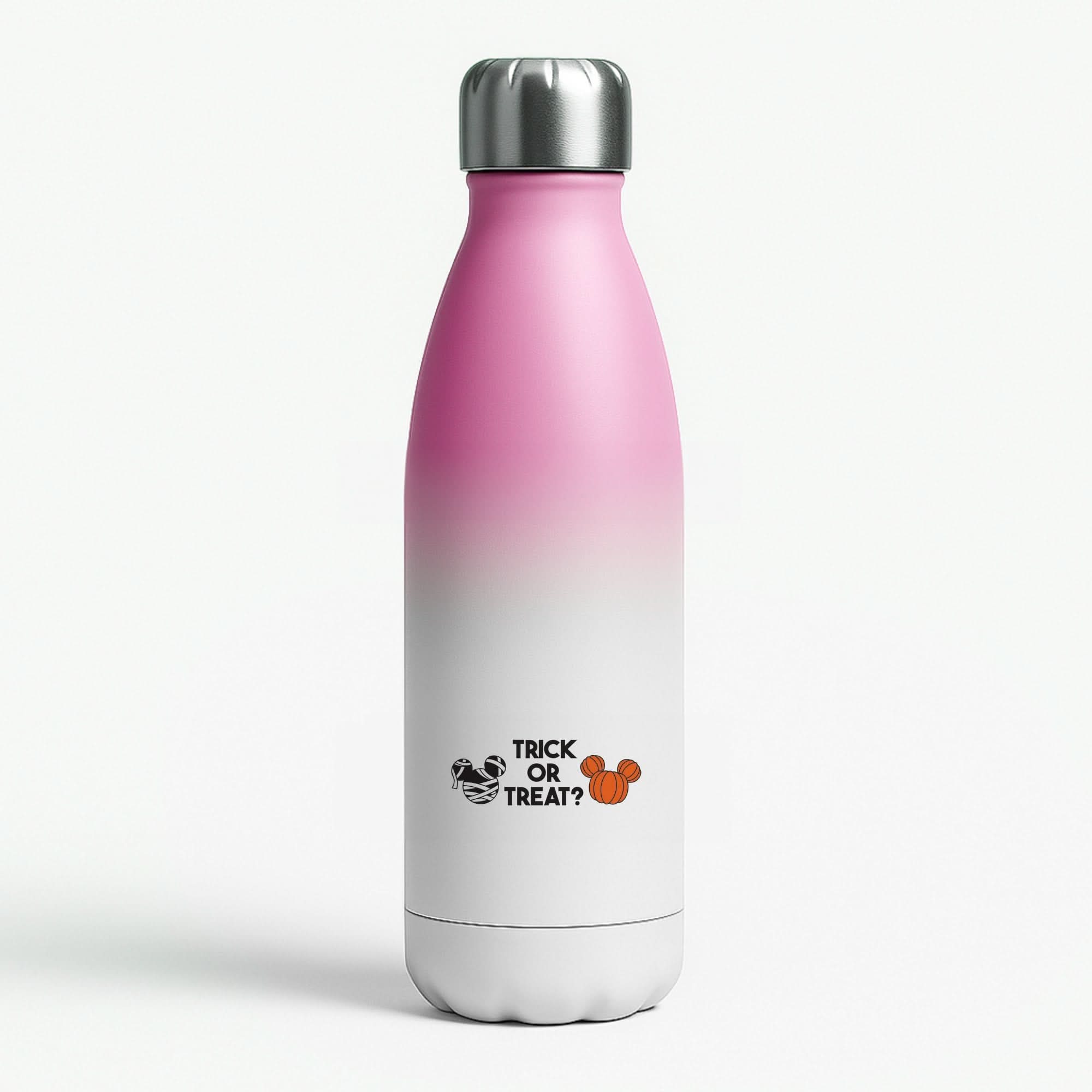 Trick Or Treat Mouse Pink Water Bottle