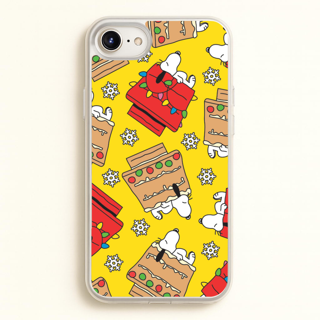 Cartoon Beagle Fairylights And Gingerbead Pattern iPhone 6 / 7 / 8 / SE Case