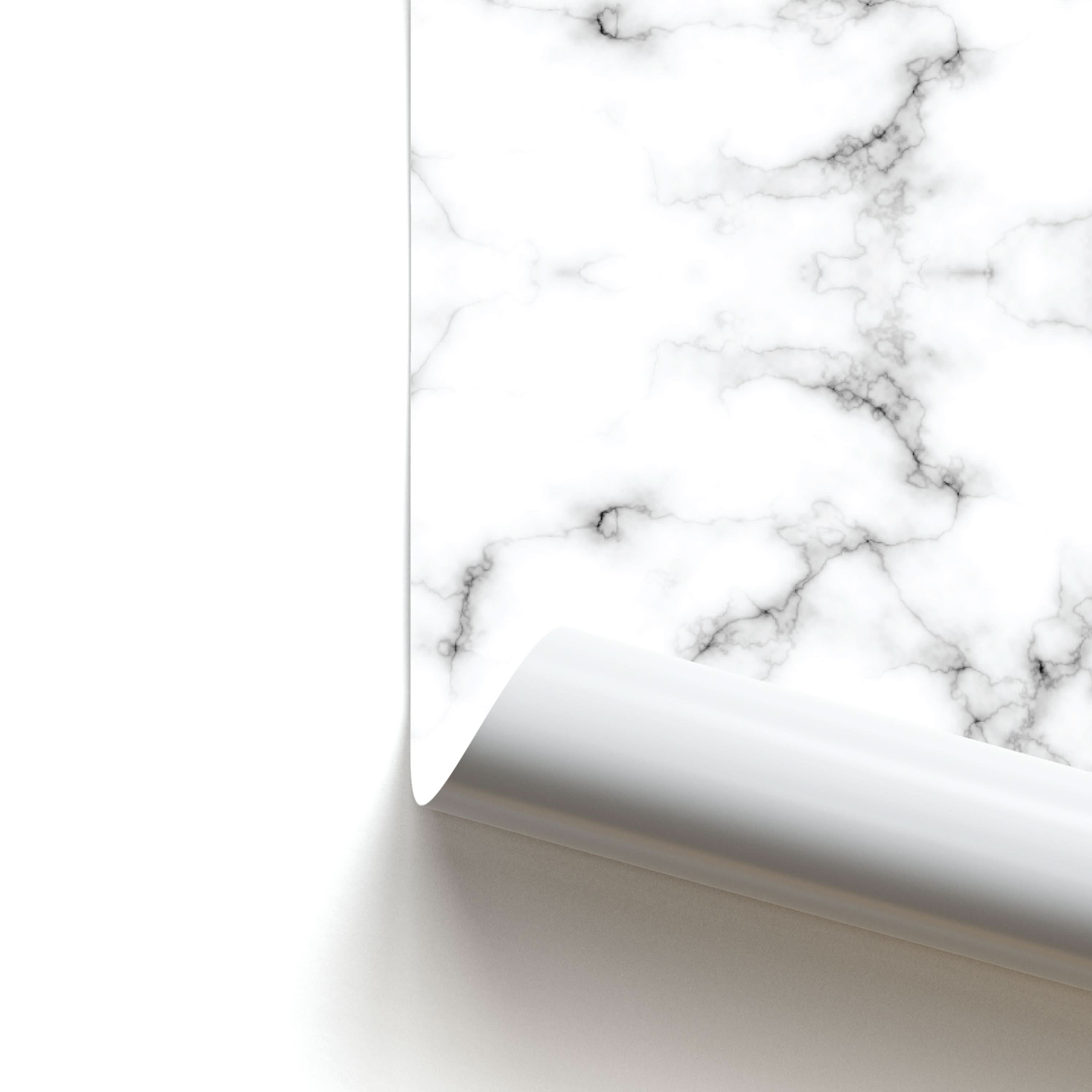 White Marbled Poster
