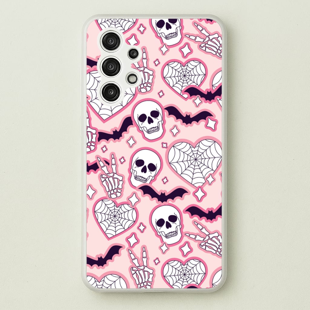 Cute Halloween Stickers Pattern Galaxy A13 Case