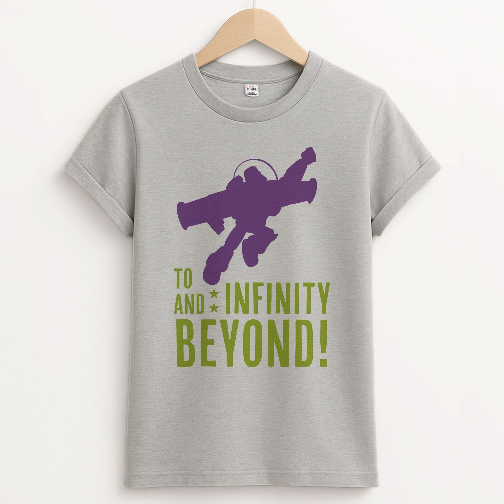 Infinity And Beyond Unisex Grey T-Shirt