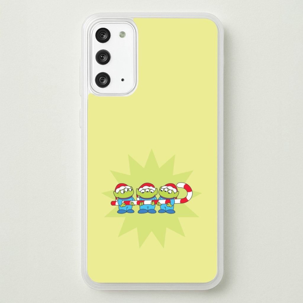 Cute Green Aliens Candycane Galaxy Note 20 Case