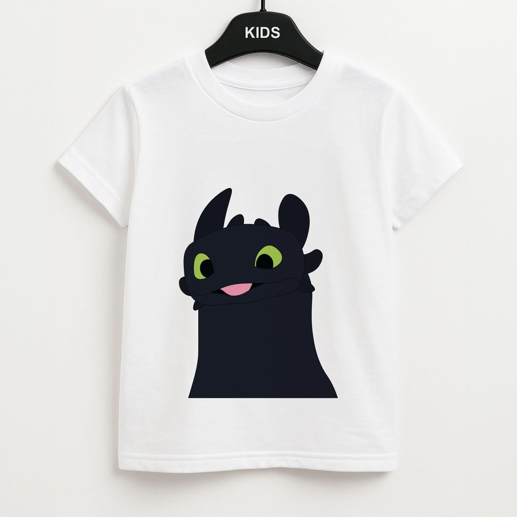Black Fury Dragon Kids Unisex T-Shirt