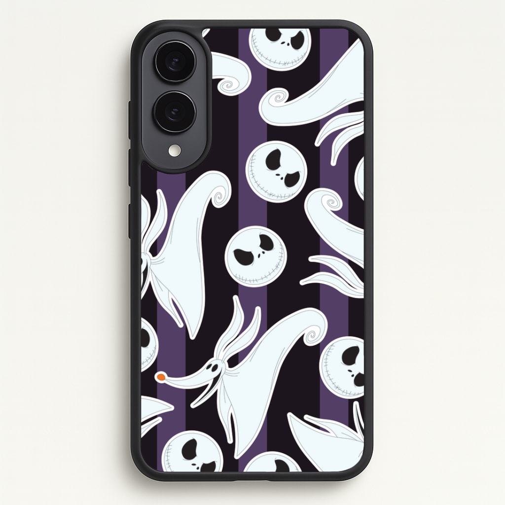 Skeleton Dog And Face Pattern Galaxy S25 Edge Case