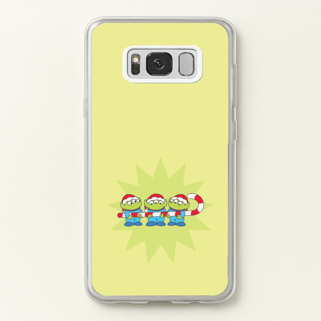 Cute Green Aliens Candycane Galaxy S8 Plus Case