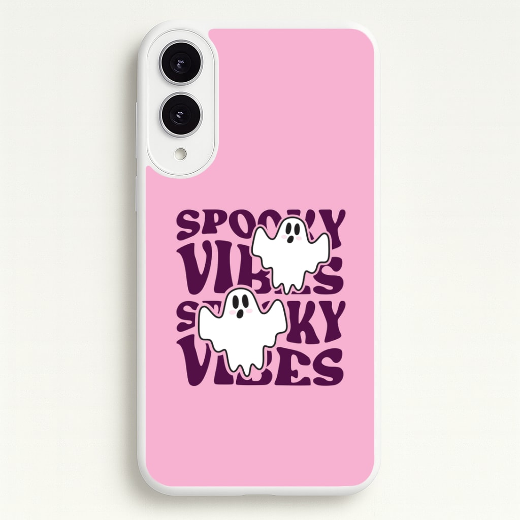 Spooky Vibes Pink Galaxy S25 Edge Case