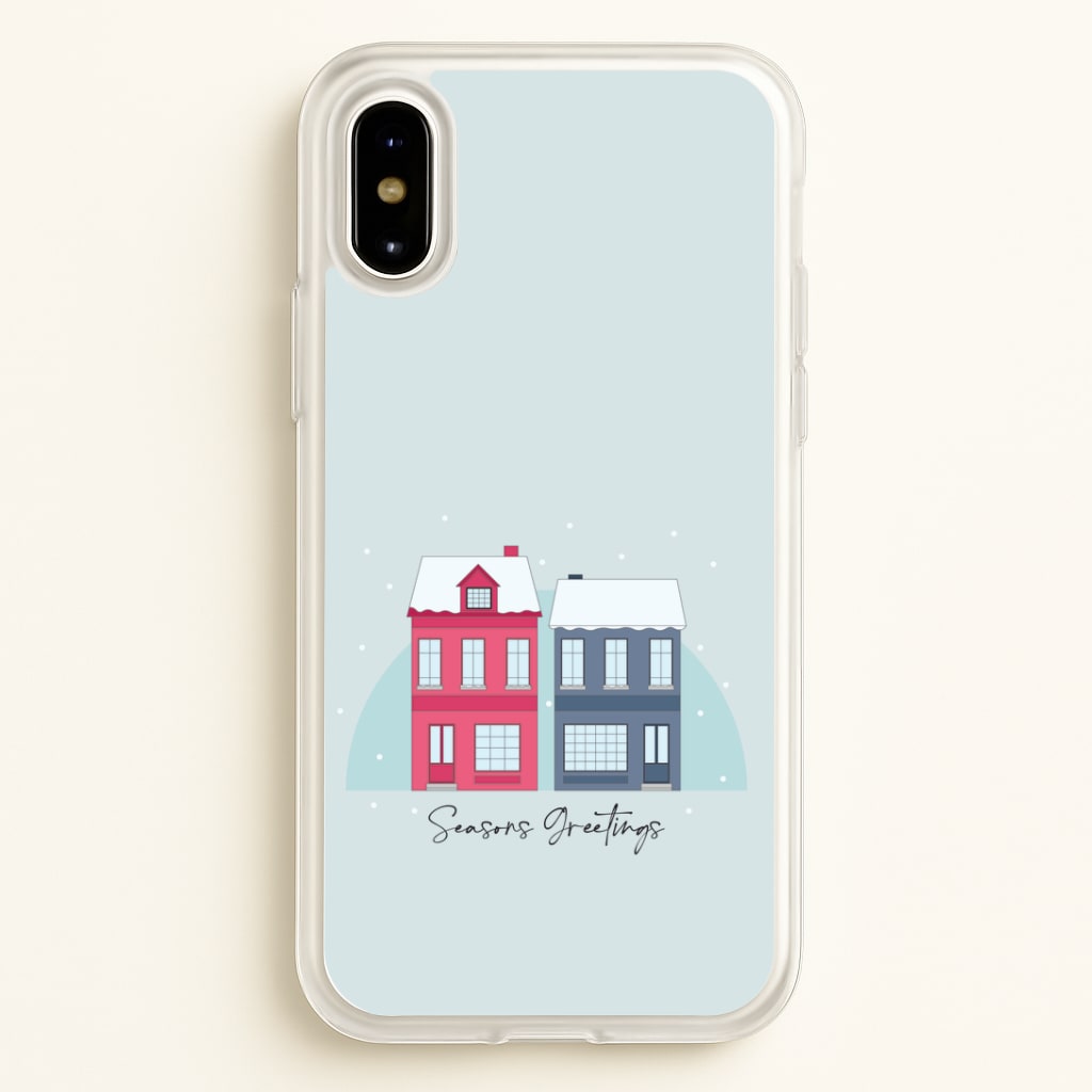 Seasons Greetings Winter Townhouses iPhone X / XS Case