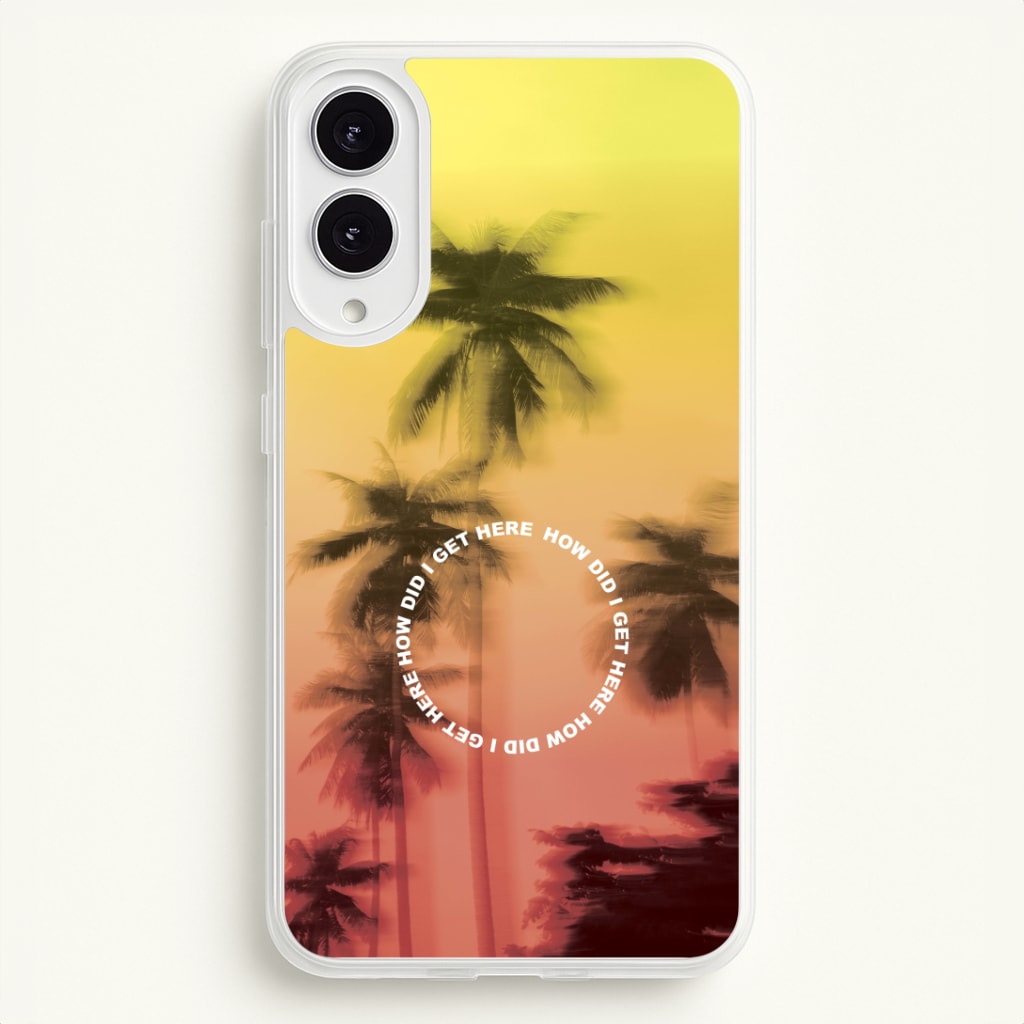Palm Trees Circle Galaxy S25 Edge Case