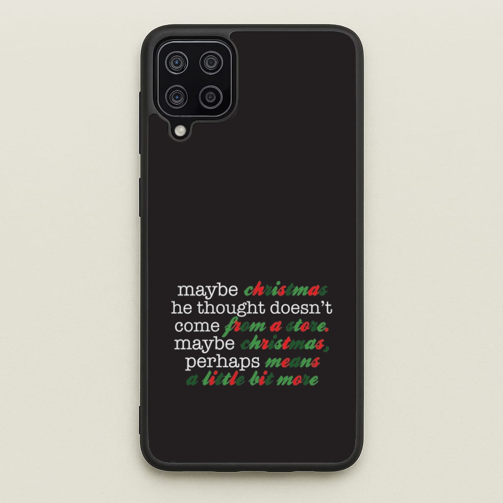 Green Creature Quote Galaxy A12 Case