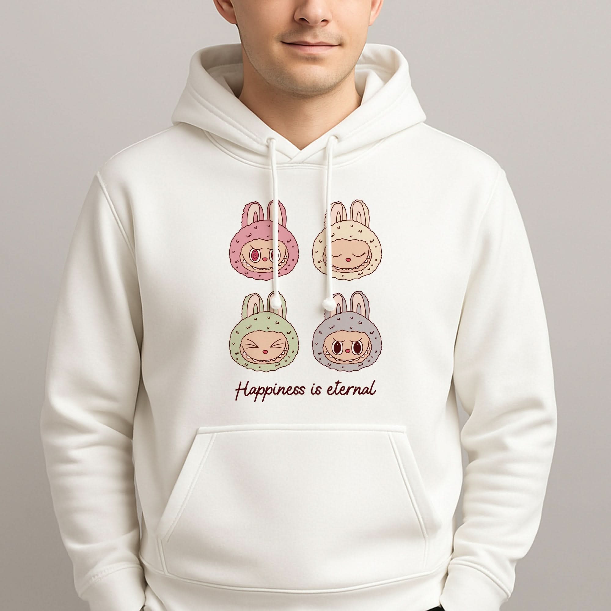 Happiness Is Eternal Monsters Mens Hoodie
