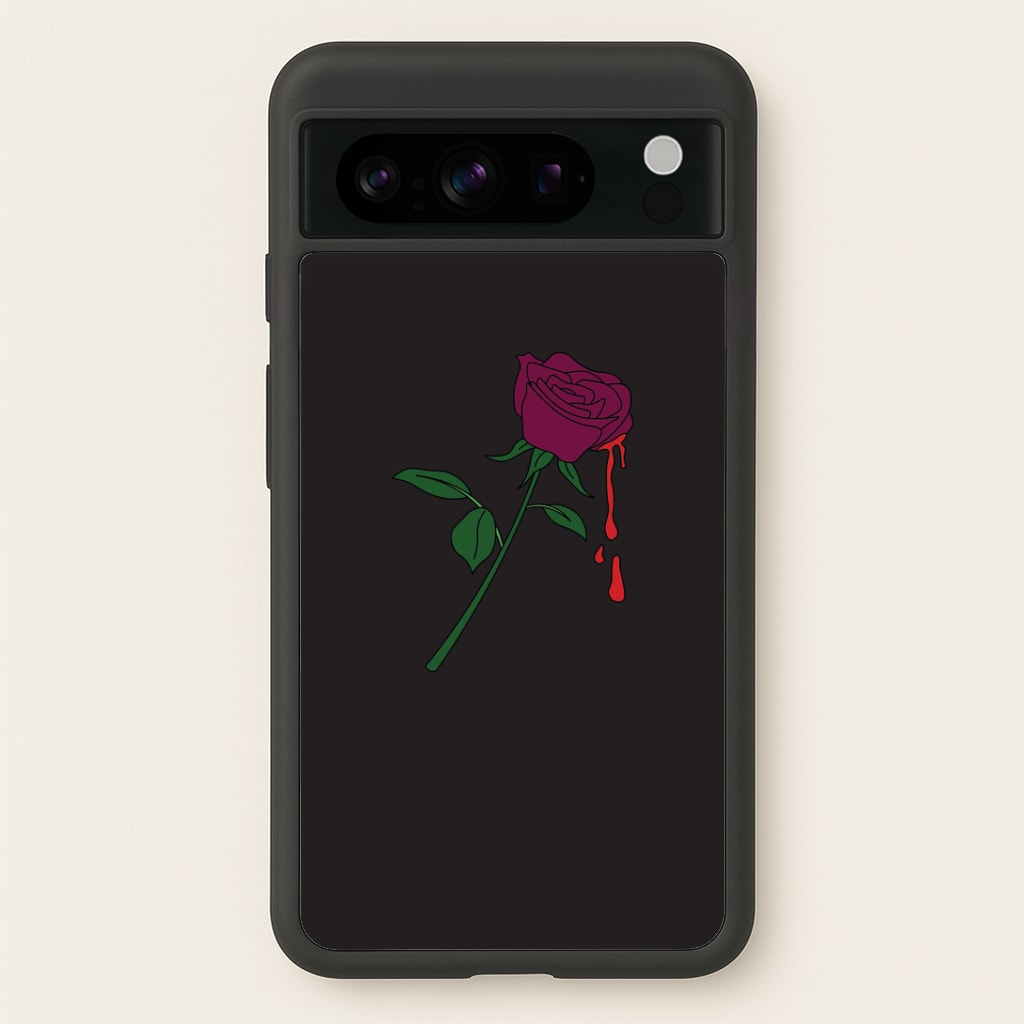 Dark Pink Rose Google Pixel 8 Pro Case