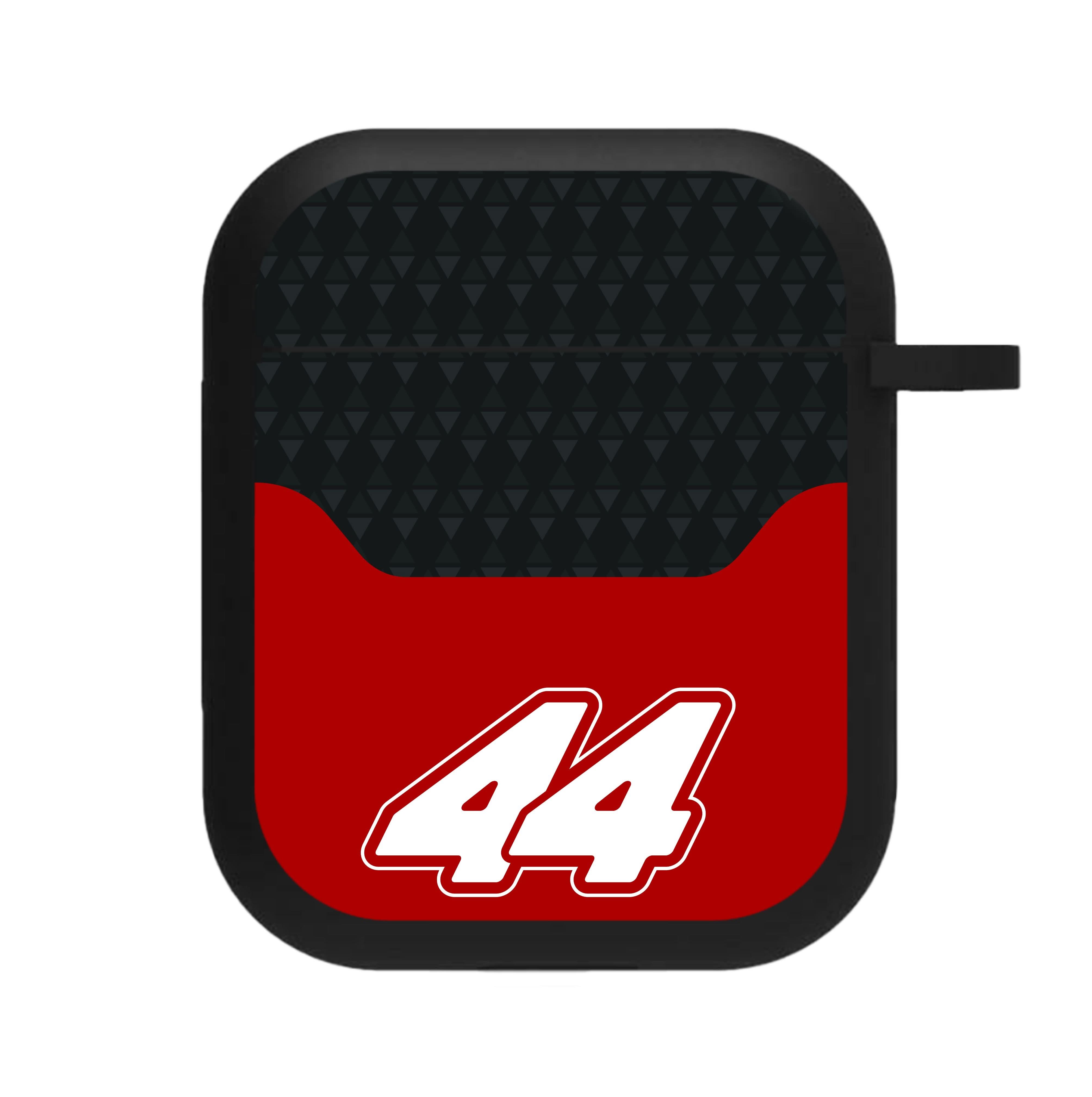 Red And Gray 44 AirPods Case