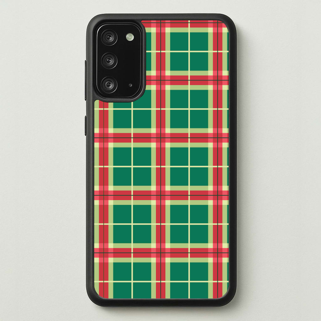 Red And Green Tartan II Christmas Pattern Galaxy Note 20 Case