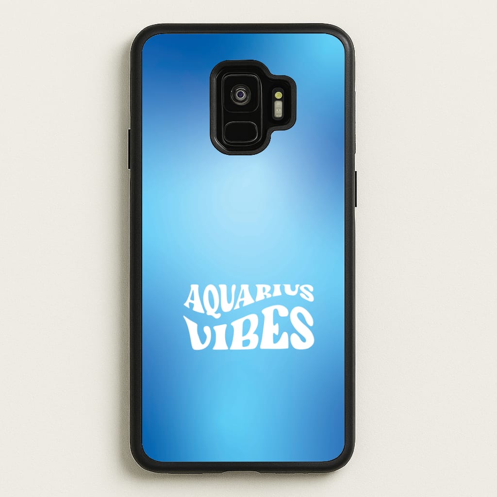 Aquarius Vibes Gradient Zodiac Galaxy S9 Case