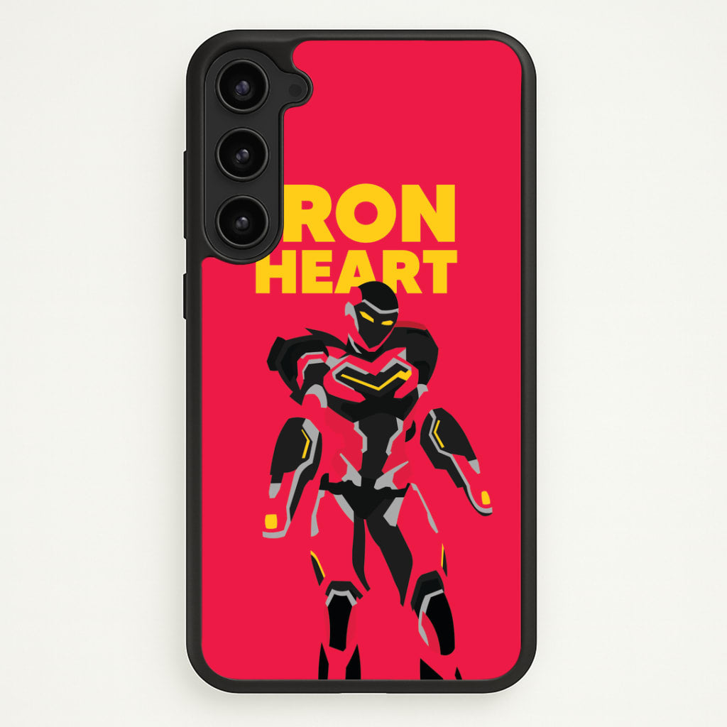 Metal Heart Hero Standing Galaxy S23 Plus Case