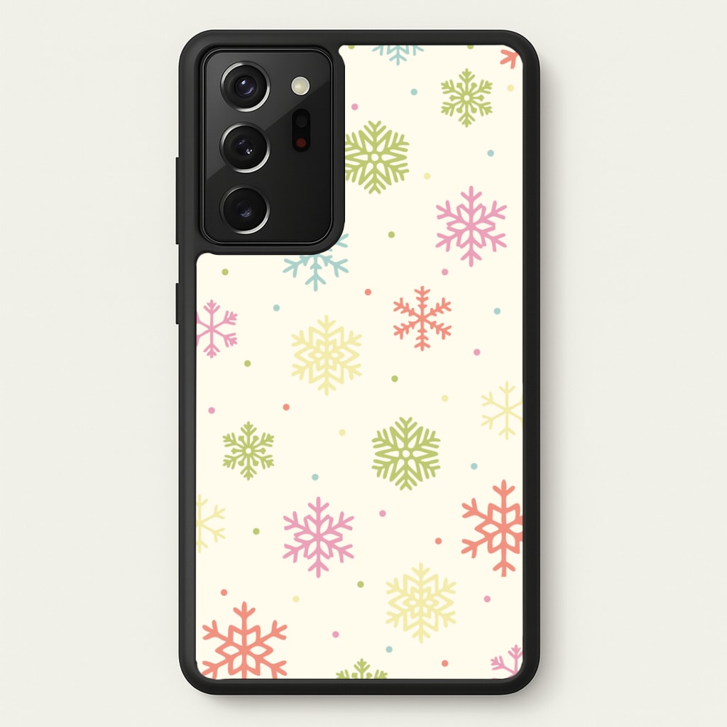 Pastel Snowflakes Pattern Galaxy Note 20 Ultra Case