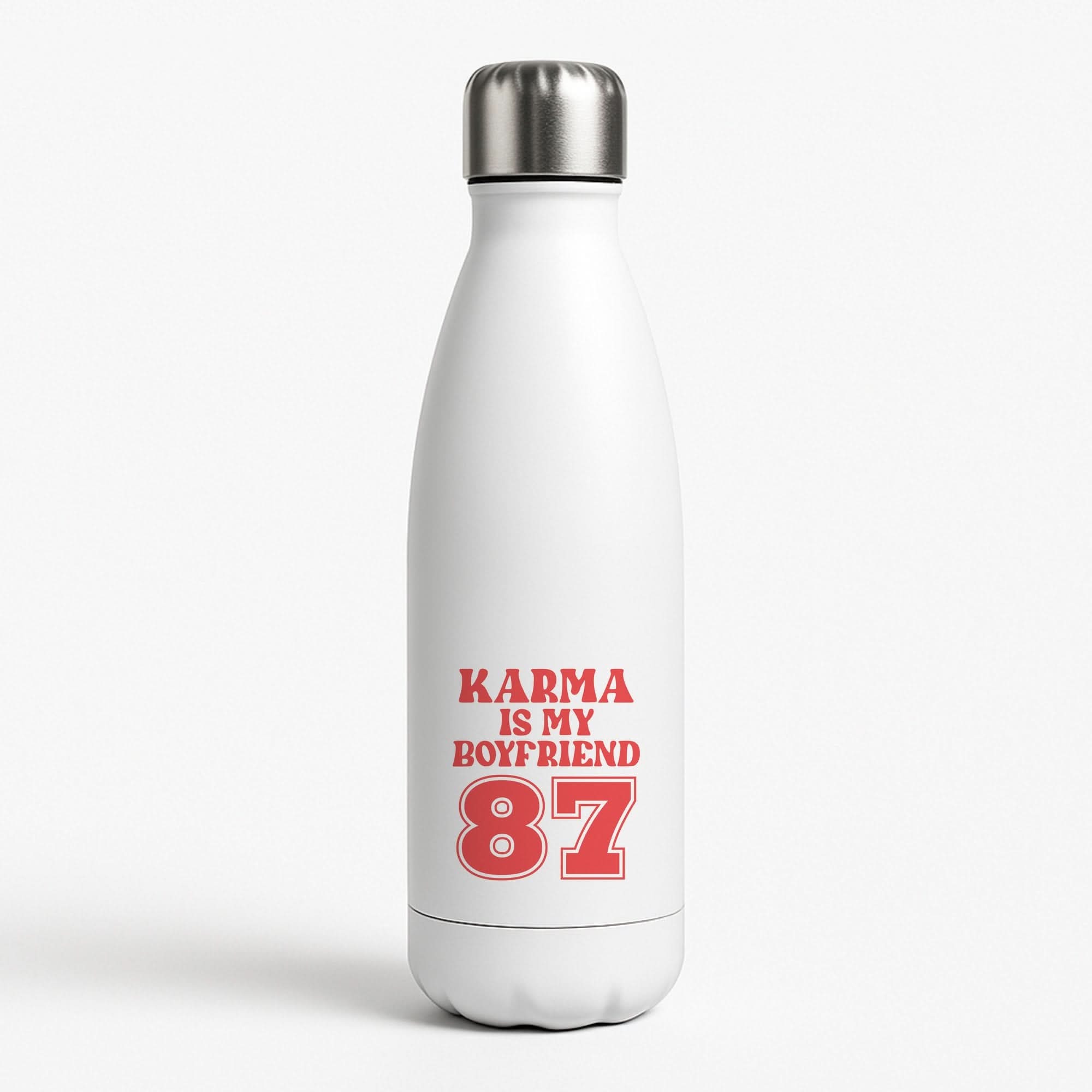 Karma Is My Boyfriend White Water Bottle