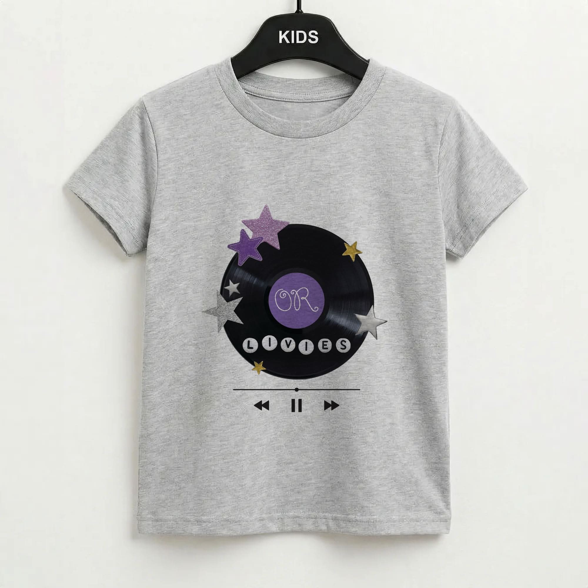 Amethyst Vinyl Scrapbook Grey Kids T-Shirt