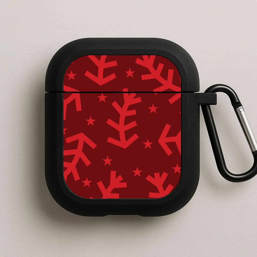 Abstract Ferns And Snowflakes Pattern AirPods Case