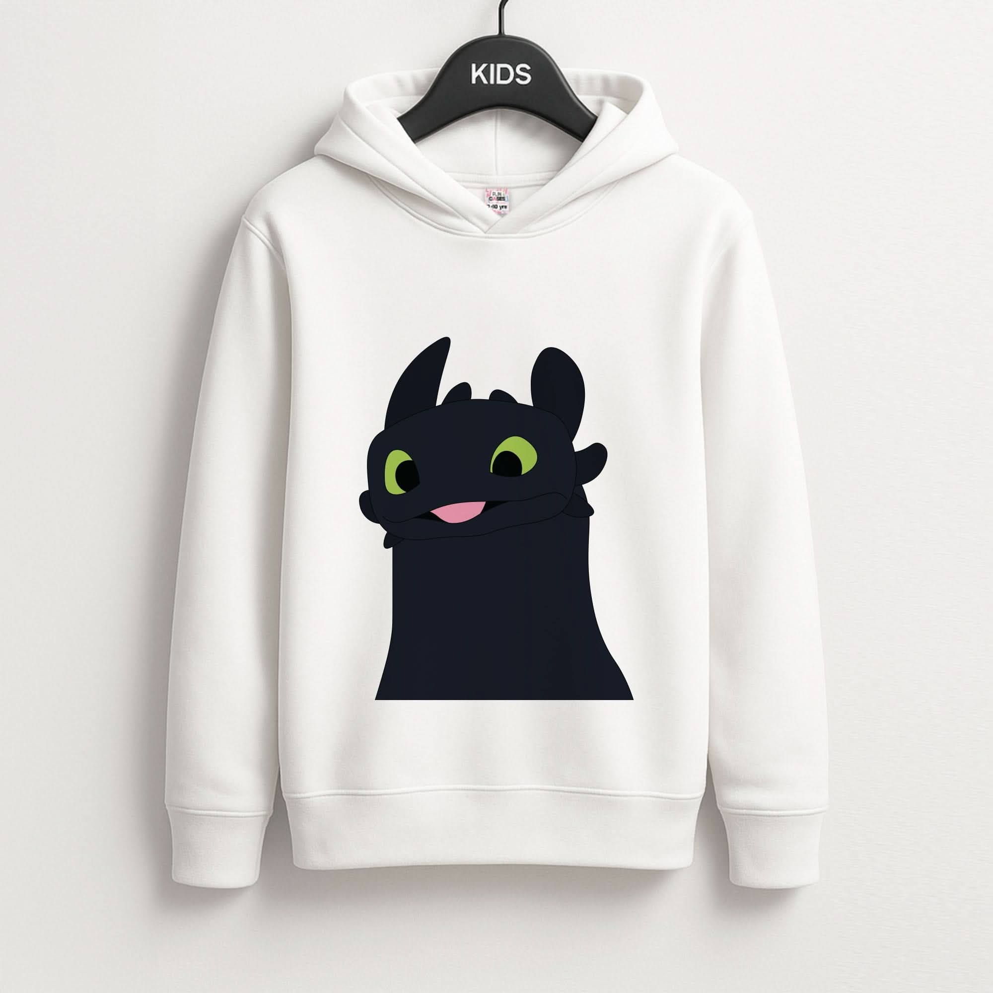 Black Fury Dragon Kids Hoodie