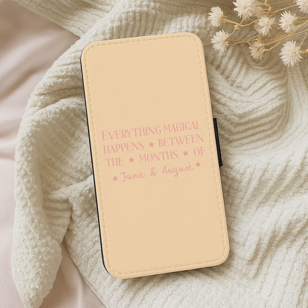 Everything Magical Happens Leather Phone Case
