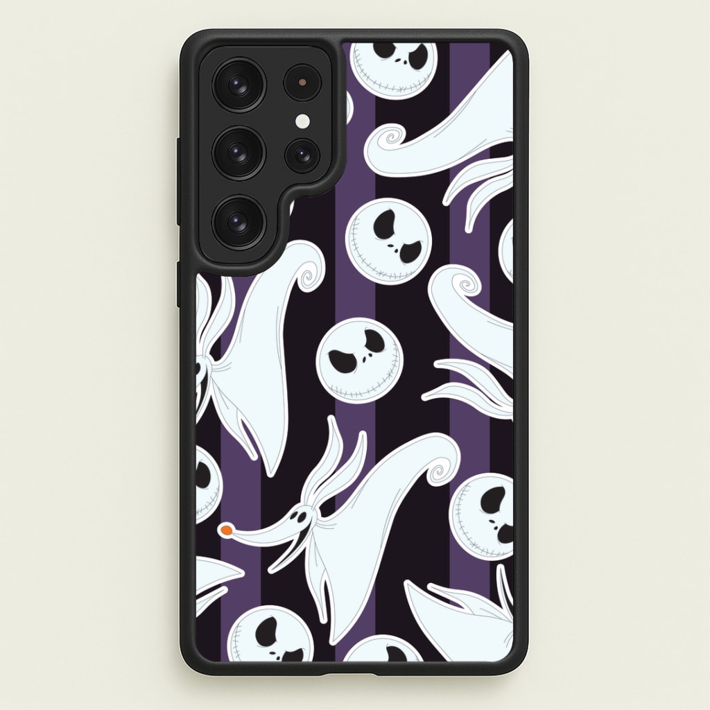 Skeleton Dog And Face Pattern Galaxy S23 Ultra Case