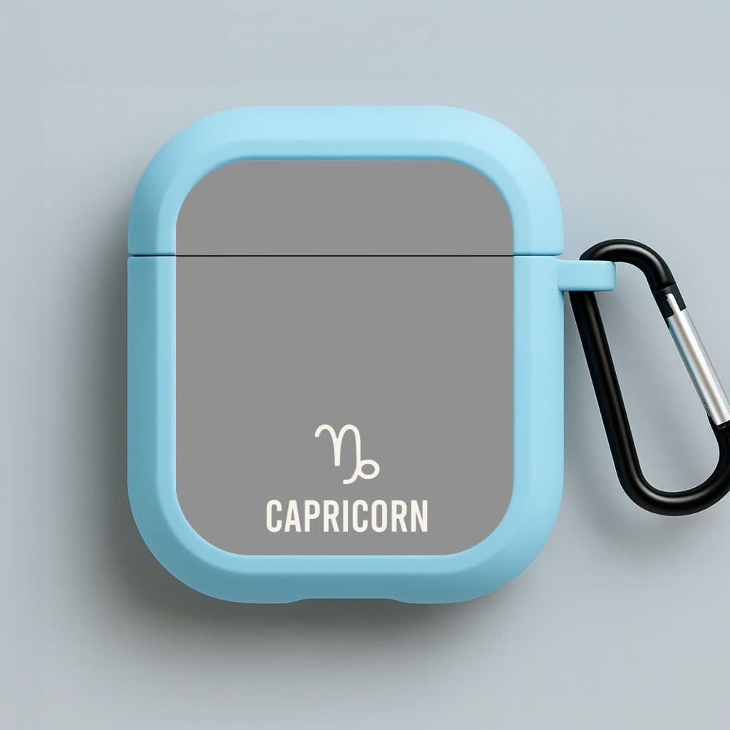 Capricorn Pastel Zodiac Blue AirPods Case