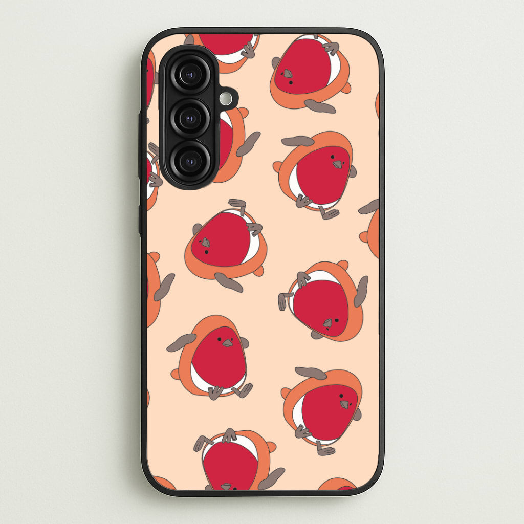 Christmas Robin Plush Pattern Galaxy A16 Case