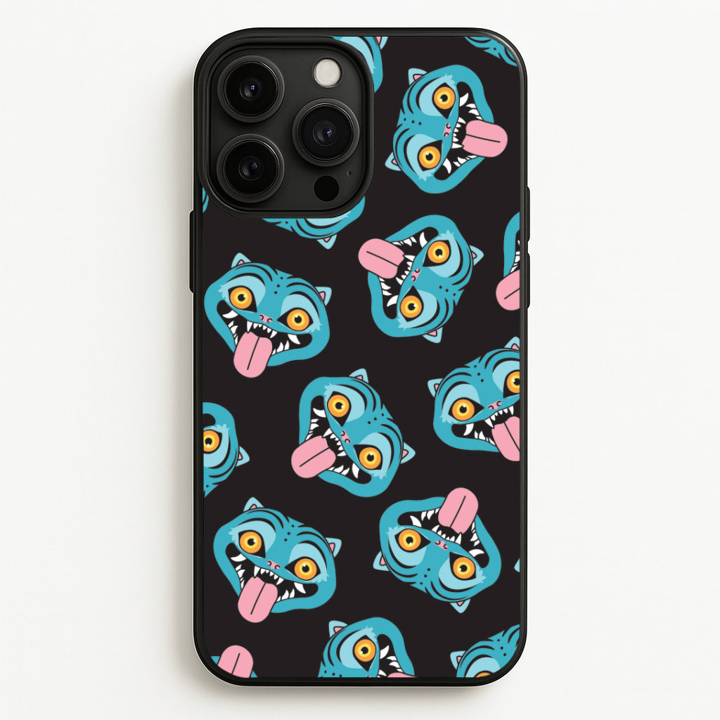 Demon Cat Pattern iPhone 13 Pro Max Case