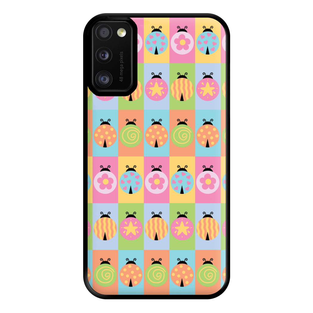 Cartoon Ladybugs Colourful Pattern Galaxy A41 Case