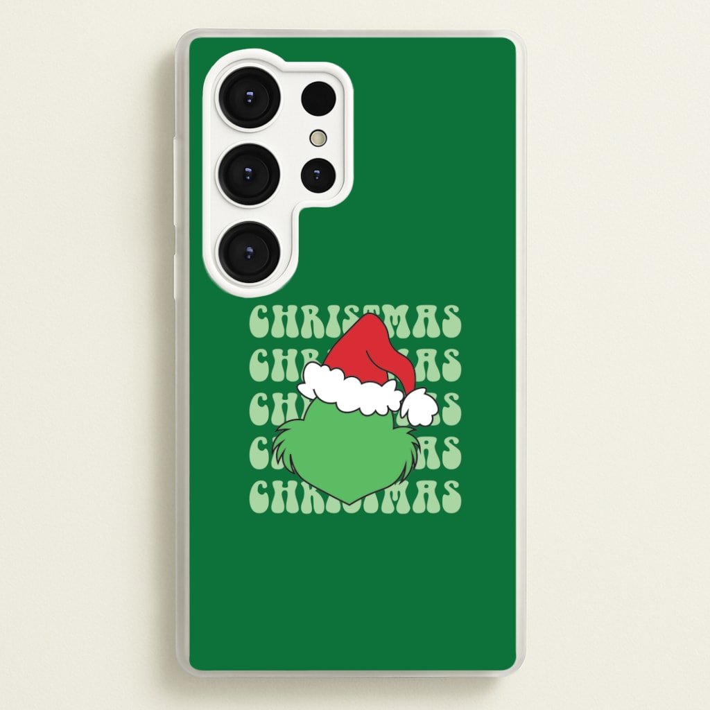 Green Creature Christmas Galaxy S25 Ultra Case