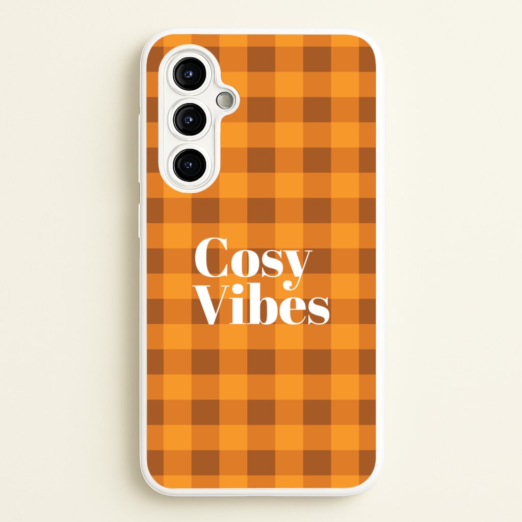 Checkered Cosy Vibes Galaxy A54 Case