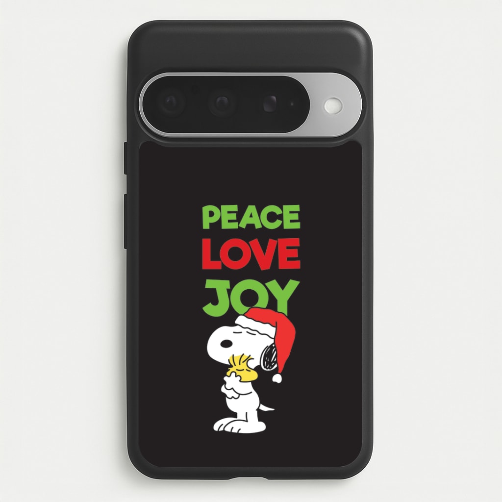 Peace, Love, Joy Christmas Cartoon Beagle Google Pixel 10 Pro XL Case