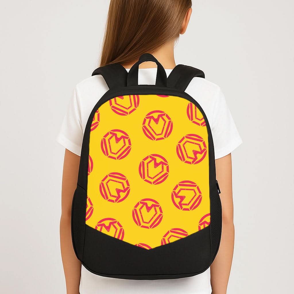 Metal Heart Pattern School Bag