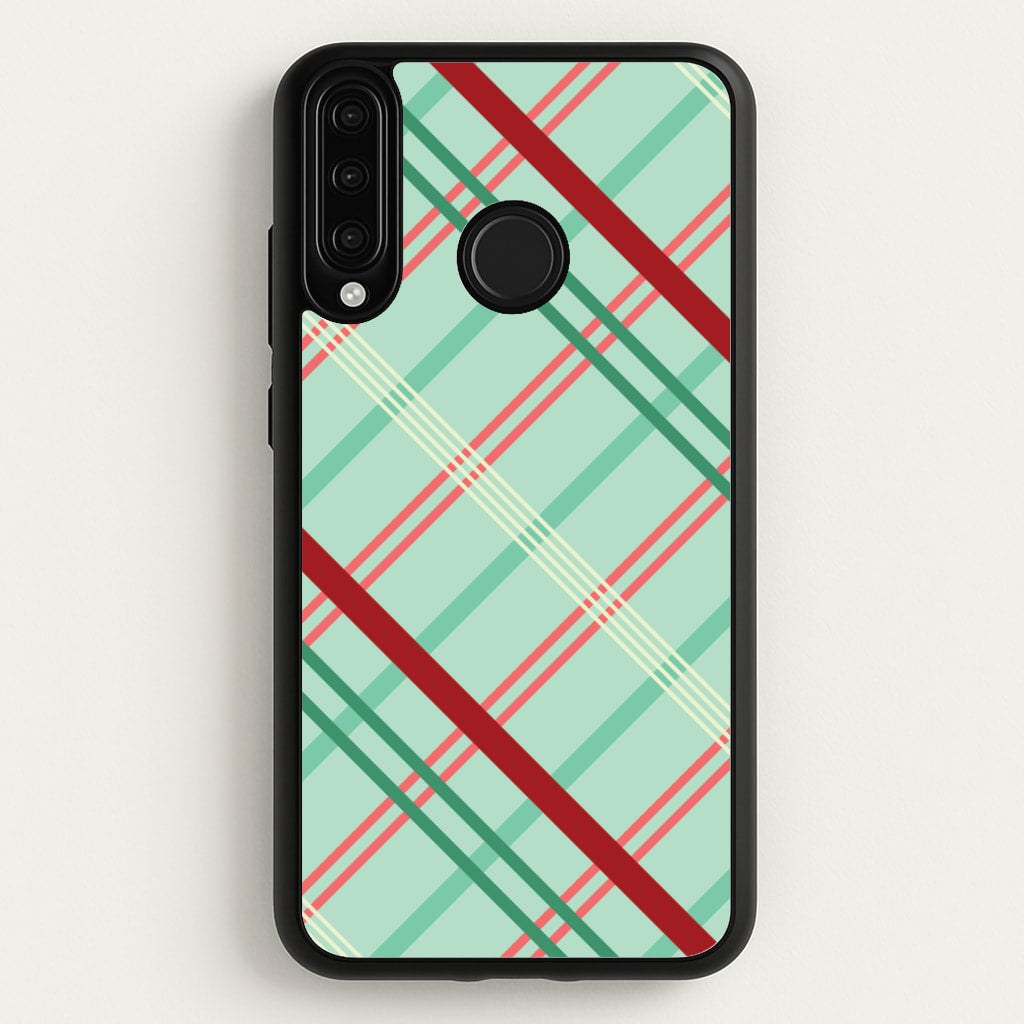 Pastel Tartan Christmas Pattern Huawei P30 Lite Case