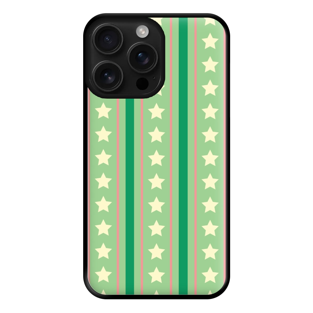 Stars And Stripes Christmas Pattern iPhone 16 Pro Case