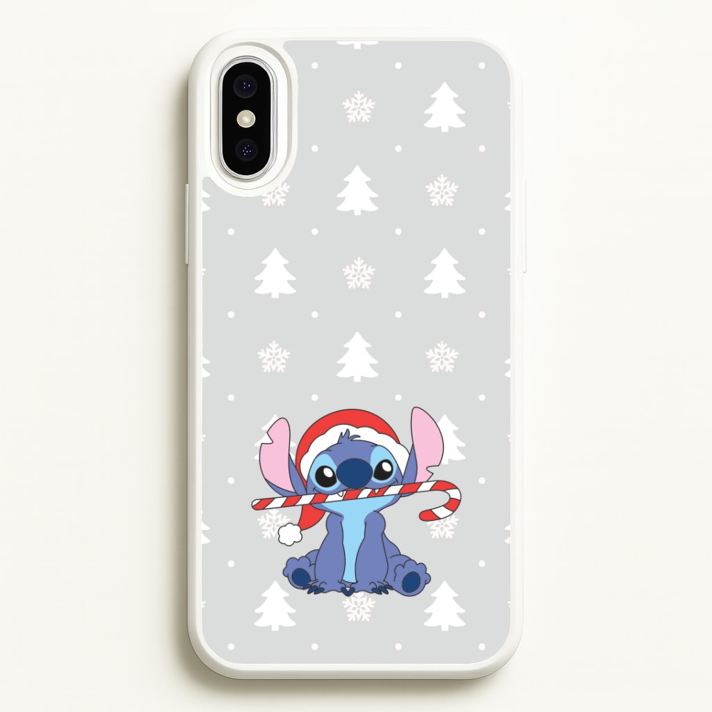 Cute Blue Alien Candycane iPhone XS Max Case