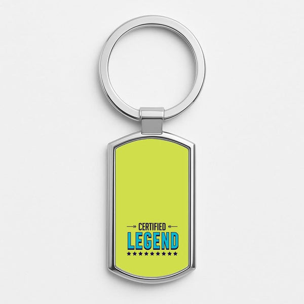 Certified Legend Silver Metal Keyring